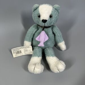 Manhattan Toy Company Charmers Mint Green Cat Purple Fish 1997 Vintage